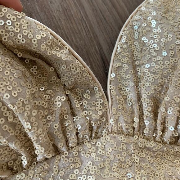 New Gorgeous Chiffon Sequins Cocktail Dress - Picture 15 of 15